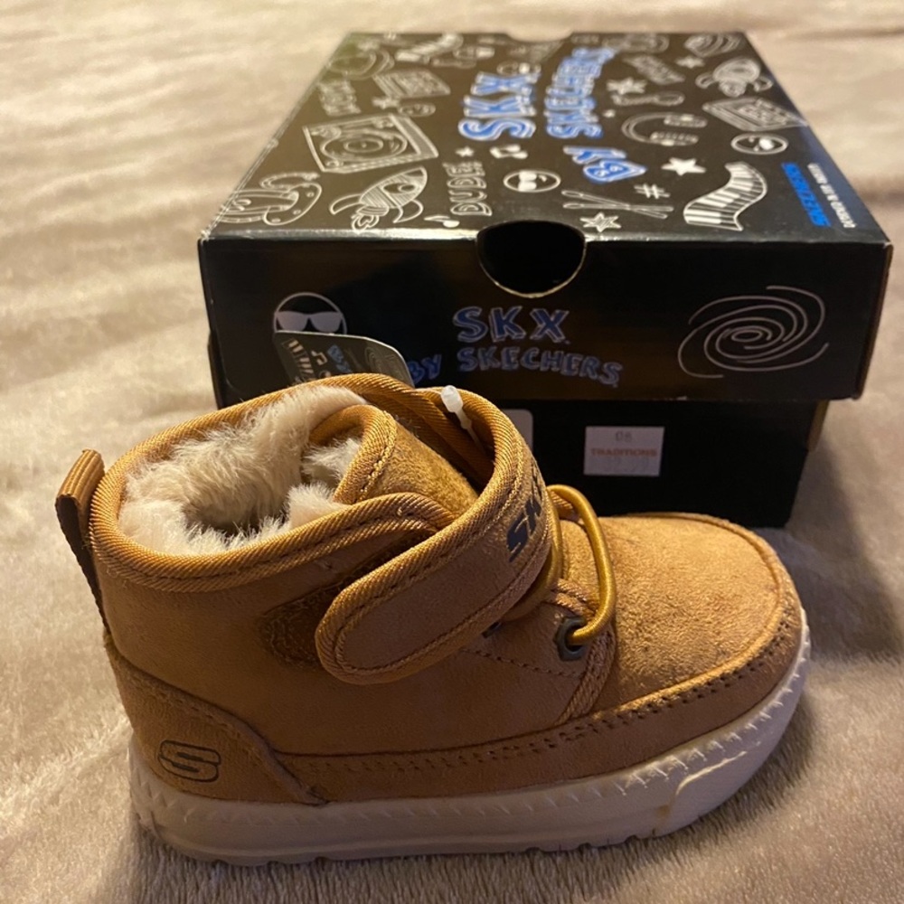 Sketchers lined toddler booties